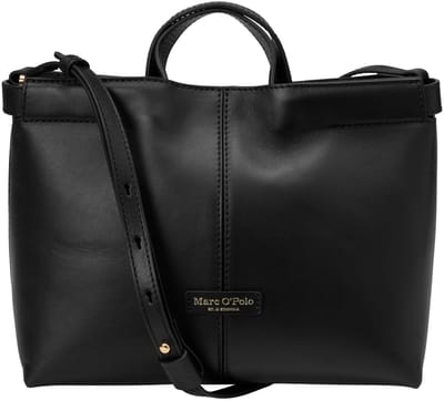 Marc O'Polo handtas schoudertas Tilla Leather Crossbody Bag Black zwart
