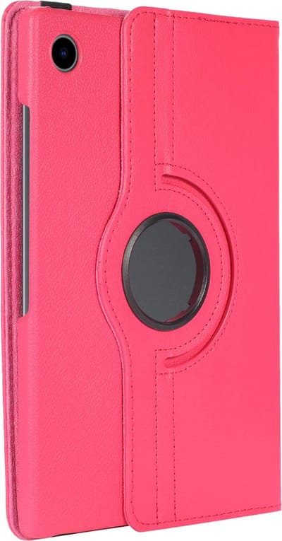 Hoesje - Geschikt voor Samsung Galaxy Tab A8 - 360 Graden Draaibare Hard Cover Case - Tablet Hoes Draaibaar - Donkerroze