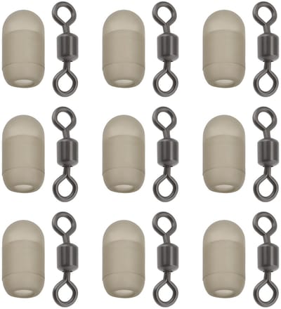 Dailygoods- Stop Beads 20 Stuks - Antivertakkingskralen - Draaiende Kralen - Geschikt voor Vissnoer tot 5 lbs - 4x7mm - Rubber Bead - Visaccessoires