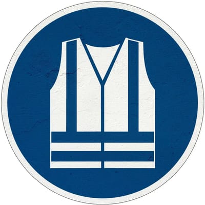 Hesje verplicht gebodsbord - M015 | Sign Again materiaal | 40 cm