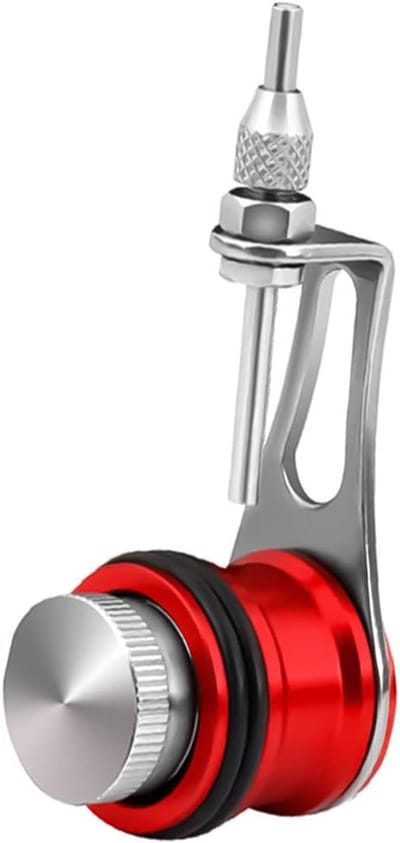 Metalen Knoopgereedschap - Lijndraad Hulp - Knopen Bevestigen - Instelbare Weerstand - 6 x 3.3 cm - Rood