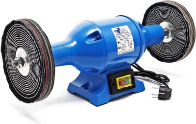 Polijstmachine 750W met dubbele schijven 200mm voor veelzijdig slijpwerk
