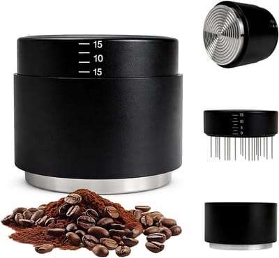 Koffie Tamper - Espresso Accessoire - Barista Thuis - Precisie Druk - 53 mm Diameter - Zwart