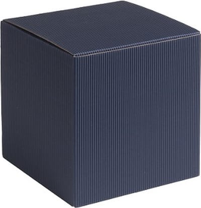 Cadeauverpakking vierkant-kubus karton 7x7x7cm DONKERBLAUW (200 stuks)