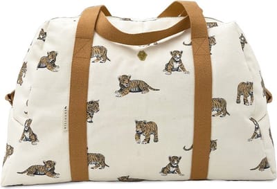 Milinane - Luiertas - Tiger, goudkleurige ritssluiting - Baby - Onderweg - Lichtgewicht - Waterdichte binnenkant - Oeko-Tex 100 - Praktisch - Wasbaar - Verstelbaar - Kraam cadeau - Babyshower