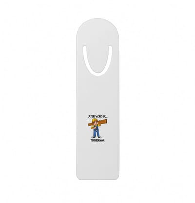 Hacebo® - Later word ik timmerman metalen boekenlegger - Baby's - cadeau voor een baby - cadeau voor een peuter - slabber - slabbetje - kraamcadeau - Werken in de bouw - timmermannen Bladwijzer boekenleggers - 12.7 cm x 3.2cm