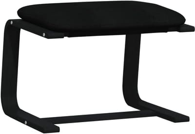REN® Voetenbankje of poef - Voetenbankje - Poef - Hockers en poefen - Zwart - 51cm x 41cm x 40cm