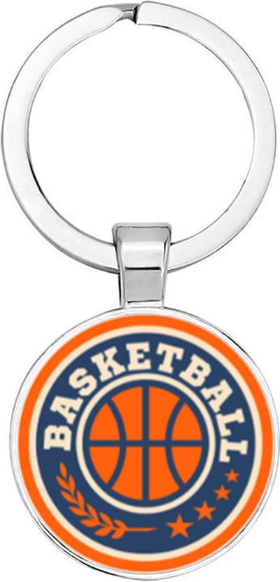 Akyol - Basketbal Sleutelhanger - basketbal - iemand die op basketbal zit - sport - cadeau - verjaardag - kado - geschenk - gift - sportief persoon - 2,5 x 2,5 CM