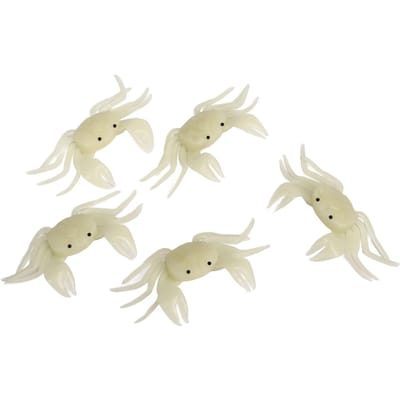 5 STUKS Gesimuleerd Krab Aas Zachte Siliconen Draagbaar Herbruikbaar Kunstmatig Visgerei voor Vissen beige