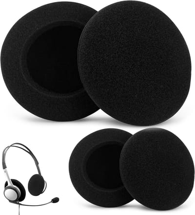 Comfortabele Vervangende Oorkussens van 60mm voor Hoofdtelefoons - Duurzame Schuim Pads, Ideaal voor Logitech, Sony en AKG - Inclusief 2 Paar in Zwart voor Optimaal Geluidscomfort