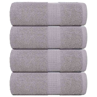 vidaXL - Washandjes - FROGN - 4 - st - 30x30 - cm - 360 - g/m² - grijs