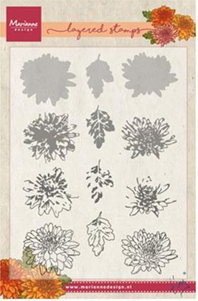 Marianne Design Stempel Tinys Chrysant - layering TC0858