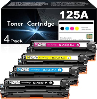 4-pack | Geschikt voor HP 125 / HP 125A Toner cartridges - Geschikt voor HP Color LaserJet CM1312 - CP1210 - CP1215 - CP1217 - CP1510 - CP1515N - CP1518