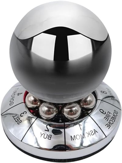 Metaal Beslissingsbal voor Kantoor, Stressverlichting en Decoratie - Anti-Stress Spinner en Cadeau voor Verjaardag