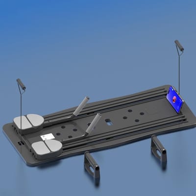 Pilates Board - Fitness Machine - Thuis Trainen - Ruimtebesparend Ontwerp - 96x40x3 cm - Zwart