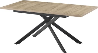 Eettafel - Eetkamer tafel - Gezellig tafelen - Uitschuifbaar ontwerp - 120-160 cm - Zand Eikenlook