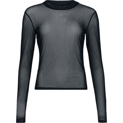 Black Premium by EMP Shirt met lange mouwen - Essential - Mesh - S tot XXL - voor Vrouwen - zwart