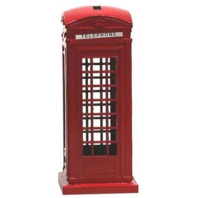 Londen Telefooncel Rood Gegoten Spaarpot Spaarvarken VK Souvenir Geweldige Cadeaus voor Kinderen Huis Kerstversiering