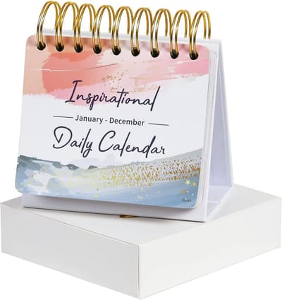 Motiverende Dagkalender met Inspirerende Citaten - Ongedateerde Eeuwigdurende Flipkalender voor Bureau