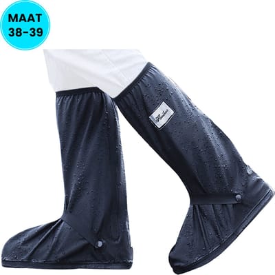 Somstyle Overschoenen - Maat 38-39 - Regenhoes voor schoenen - Waterdicht en reflecterend - Unisex - Hoog - Donkerblauw
