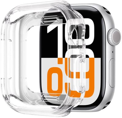 Hoesje Geschikt voor Apple Watch 10 42mm Hoes Siliconen Case Cover - Hoes Geschikt voor Apple Watch 10 42mm Hoesje - Transparant