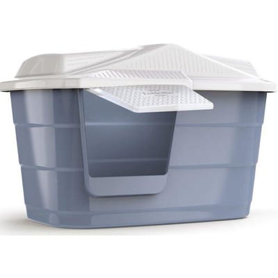 Georplast | Toilettes Villa W Forme de Maisonnette | 57,5X38,5X37Cm - Toilettes Villa Grise/Beige