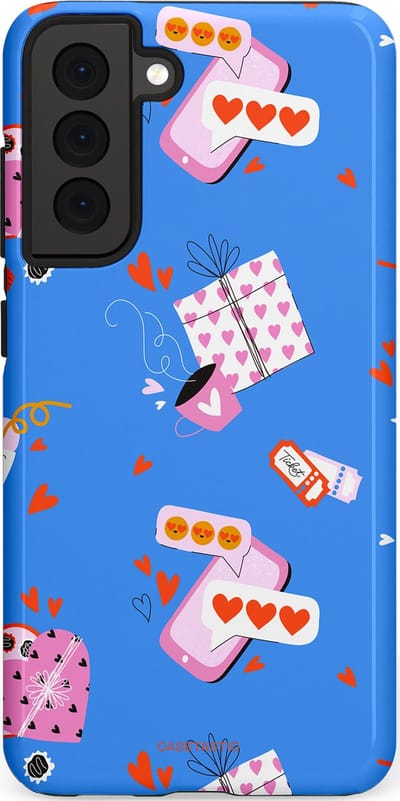 Casetastic Hoesje Geschikt voor Samsung S21 FE - Stijlvolle Beschermende Duo-layer Case - Romantische Date