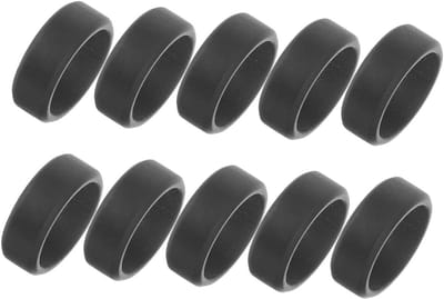 Siliconen Ringen - Sport Ringen - Bescherming Ring - Zacht Materiaal - 10 Stuks - Zwart