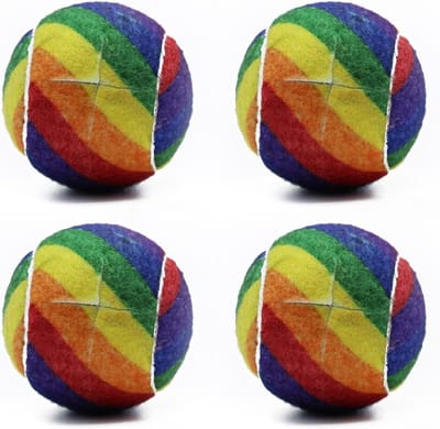 Voetjes Tennisballen - Glijders Meubelpoten - Vloer Beschermen - Voorgesneden Ontwerp - 4 stuks - Regenboog