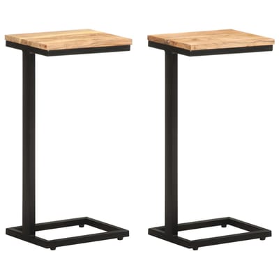 vidaXL - Bijzettafels - 2 - st - 31,5x24,5x64,5 - cm - massief - acaciahout