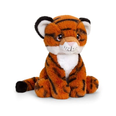 Pluche knuffel Tijger van 18 cm - Dieren knuffelbeesten voor kinderen of decoratie - Tijgers