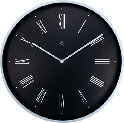 nXt - Wandklok - 40 cm - Plastic - Zwart - 'Felix'