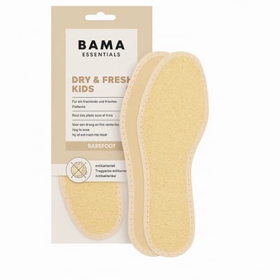 Bama Dry & Fresh Kids – badstof inlegzolen voor frisse kindervoeten maat 24/25