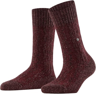 Burlington Kabel Tweed Boot Sokken Dames 27188 8546 winetasting 36-41
