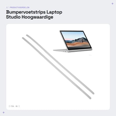 Dailygoods- Bumpervoetstrip Antislip - Rubberen Voetstrips - Gereedschapsset - 14,4 Inch - Installatiegemak - Inclusief Zuignap - Laptopvoetjes