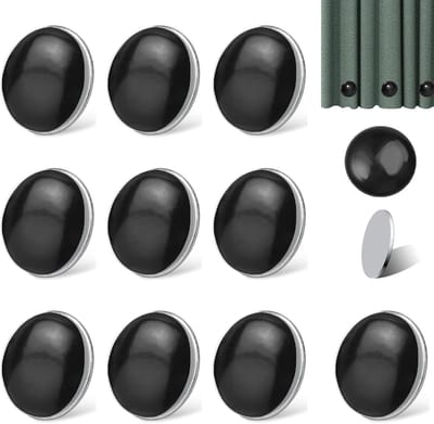 Shower Curtain Gewichten - 10 Stuks - Ronde Magnetische Gewichten - Zwarte Gewichten voor Gordijnen - Magneten voor Douchegordijnen - Ronde Magneten voor Gordijnen - Voor Gordijnen - Tafelkleden - Vlaggen