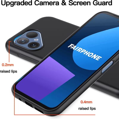 Geschikt voor Fairphone 5 - Schokbestending zachte hoesje - Zwart