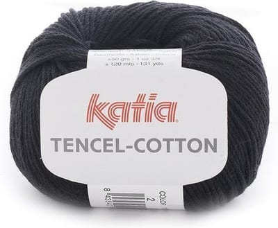 Katia Tencel-Cotton - 02 zwart - Lyocell/Katoen Garen