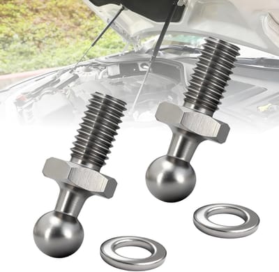 Stalen Ball Pins met M8 Draad voor Gasveren - 10mm Ball Head voor Achterklep, Motorkap en Kofferbak