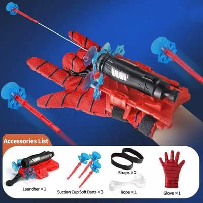 Spider Man Lanceer Speelgoed Spider Cosplay Decoraties Spinnenweb Afzender Handschoenen Spider Pols Zuignap Speelgoed Dag van het Kind Cadeau