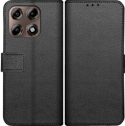 Cazy hoesje geschikt voor Motorola Edge 70 Pro Hoesje met Pasjeshouder - Bookcase Classic - Zwart