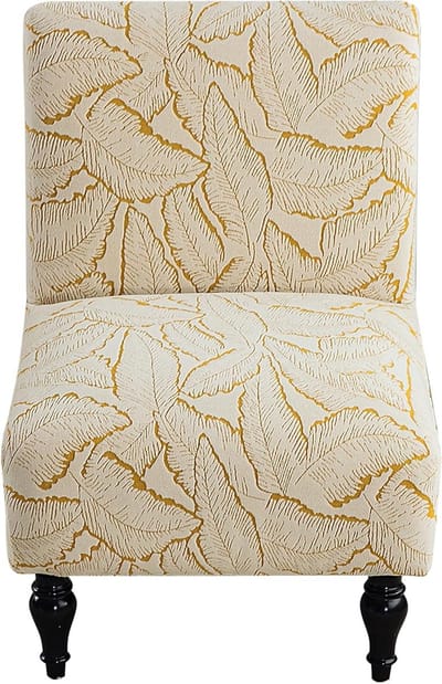 Moderne Gele Decoratieve Bankhoes voor 1 Zitter zonder Armleuningen - Ideaal voor Woonkamer en Slaapkamer, Bescherming en Stijl