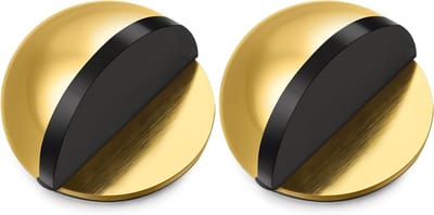 Zelfklevende Ovalen Deurstopper van RVS - Muurbeveiliging voor Harde Vloeren en Glas (Goud, 2 stuks) - Duurzaam, Elegant en Gebruiksvriendelijk
