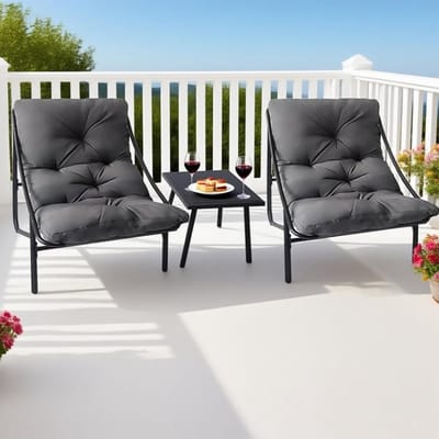 Balkon Tuinmeubelset 3-delig 90 x - 90x69x80 cm - Novihome