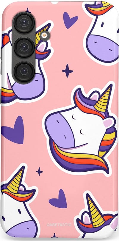 Casetastic Hoesje Geschikt voor Samsung S25 Plus - Stijlvolle Beschermende Duo-layer Case - Unicornhart
