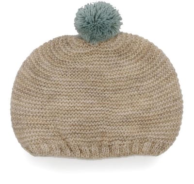 Asi poppenkleding gebreide muts oudgroen poppenaccessoire.