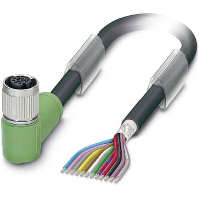 Phoenix Contact 1430161 Sensor/actuator connector, geassembleerd M12 Aantal polen (sensoren): 12 Bus, haaks 1.50 m 1 stuk(s)