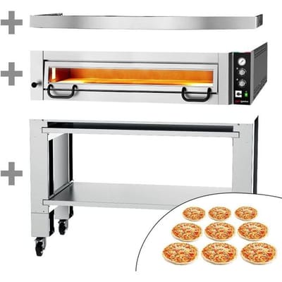 GGM Gastro Elektro Pizzaofen Power - 9x 34 cm - Manuell - inkl. Haube & Untergestell
