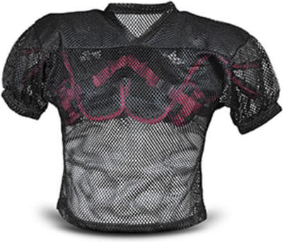 All Star FBJ2A Adult Porthole Mesh w/Double PM Yok S/M Black Football Jersey voor Sport American Football