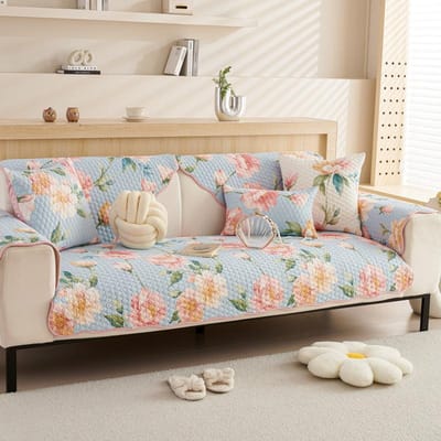 Minimalistische bankmat van puur katoen Vierseizoenen universeel Antislip zitkussen Comfortabele stof Stofdicht Ademend Bankkleed 70x70cm 1pcs